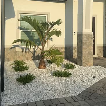 Bulk crushed stone delivery and spreading for driveway project in Charlotte County Florida